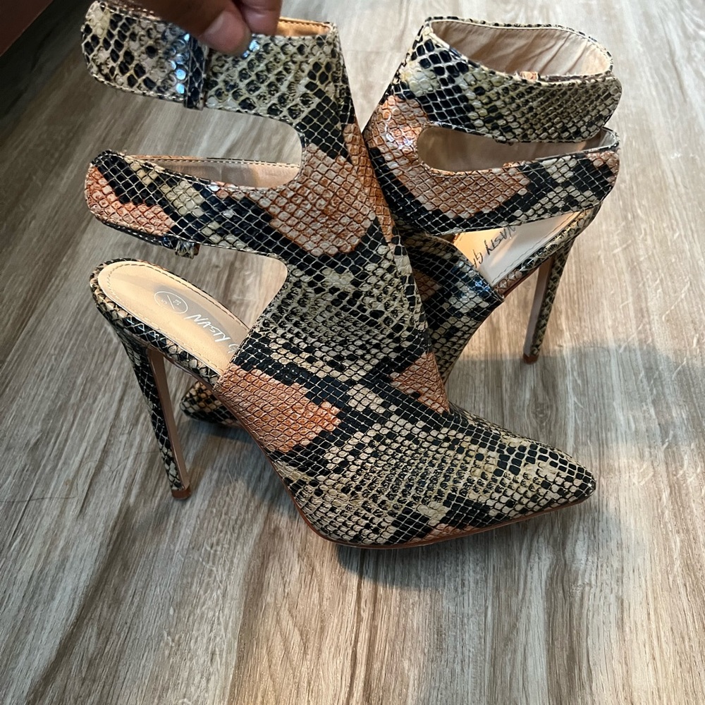 snake skin heels